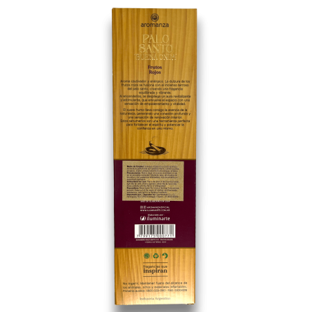 Encens Bona Onda Palo Santo amb Fruits Vermells Encens AROMANZA Argentina - Empoderament - 8 varetes gruixudes