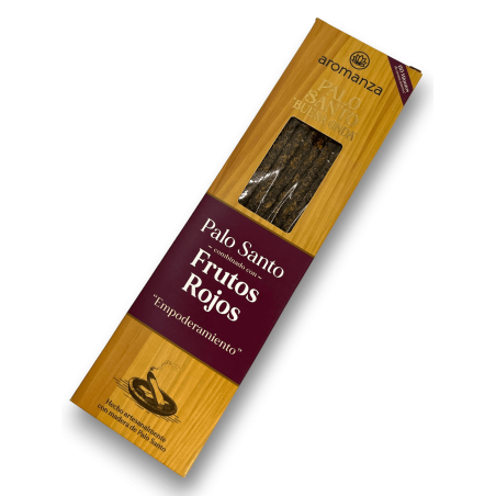 Encens Bona Onda Palo Santo amb Fruits Vermells Encens AROMANZA Argentina - Empoderament - 8 varetes gruixudes