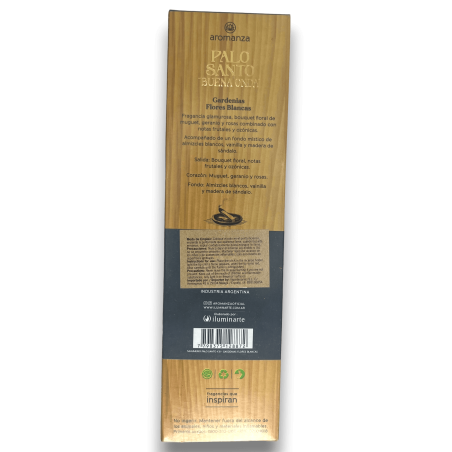 Buena Onda Incenso Palo Santo con Gardenie Incenso Fiori Bianchi AROMANZA Argentina Benessere - 8 bastoncini spessi