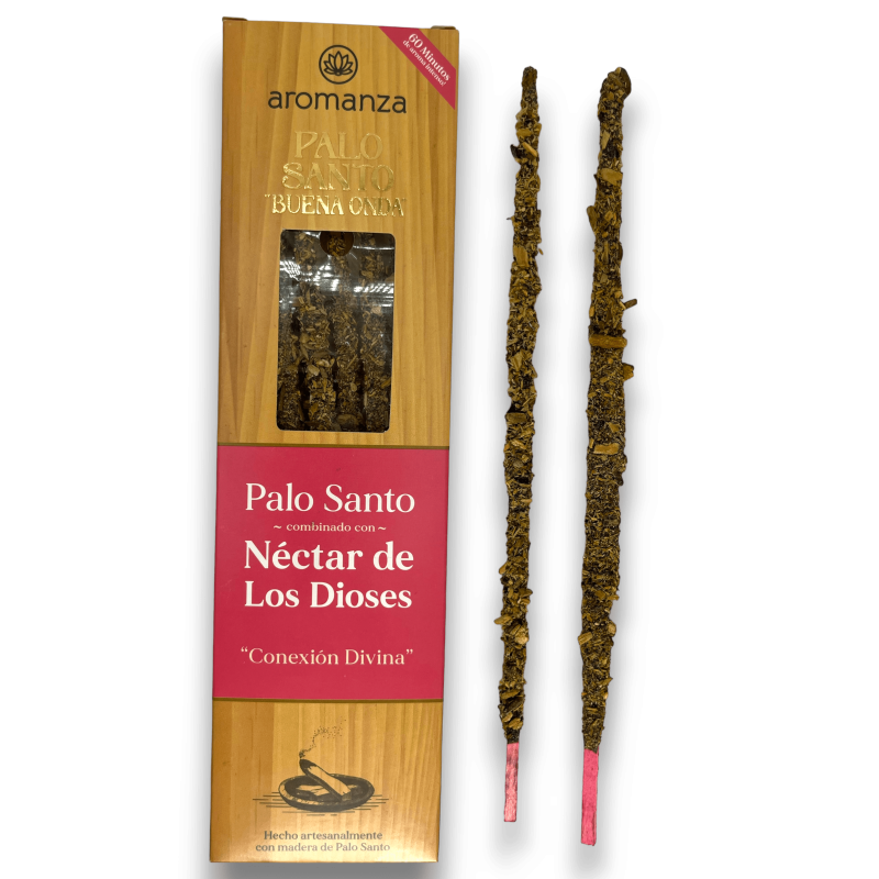 Incienso Buena Onda Palo Santo amb Néctar de Los Dioses Connexió Divina Inciensos Aromanza - 8 varetes - Il·luminar-te Argentina-Encens Bona Onda Encens Aromanza Argentina-HOSTENATURA