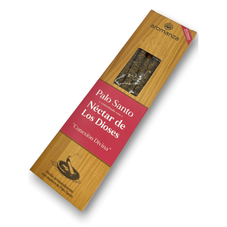 Good Wave Palo Santo Räucherstäbchen mit Nektar der Götter Divine Connection Räucherstäbchen Aromanza - 8 Stäbchen - Iluminarte 