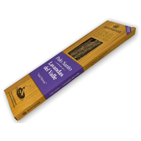 Encens Bona Onda Palo Santo amb Lavanda de la Vall Anti Stress Encens Aromanza - 8 varetes - Il·luminar-te Argentina