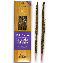 Buena Onda Wierook Palo Santo met Lavendel uit de Vallei Anti Stress Wierook Aromanza - 8 stokjes - Iluminarte Argentina