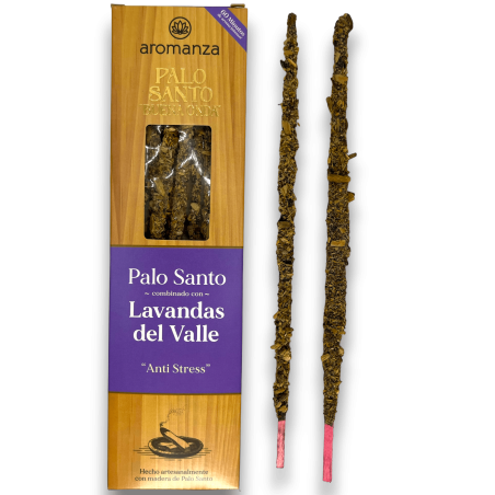 Incienso Buena Onda Palo Santo con Lavanda del Valle Anti Stress Inciensos Aromanza - 8 varillas - Iluminarte Argentina