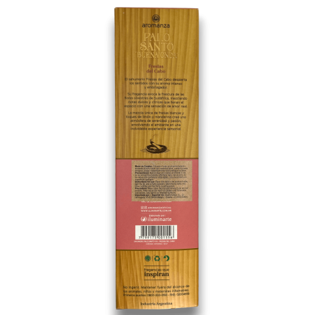 Tămâie Buena Onda Palo Santo cu frezii de la Cabo Pure Love Aromanza Tămâie - 8 bețe - Iluminarte Argentina