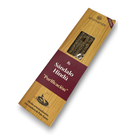 Good Wave Palo Santo Incense with Hindu Sandalwood Purification Incense Aromanza - 8 sticks - Iluminarte Argentina