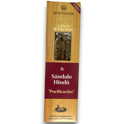 Encens Bona Onda Palo Santo amb Sándalo Hindú Purificació Encens Aromanza - 8 varetes - Il·luminar-te Argentina