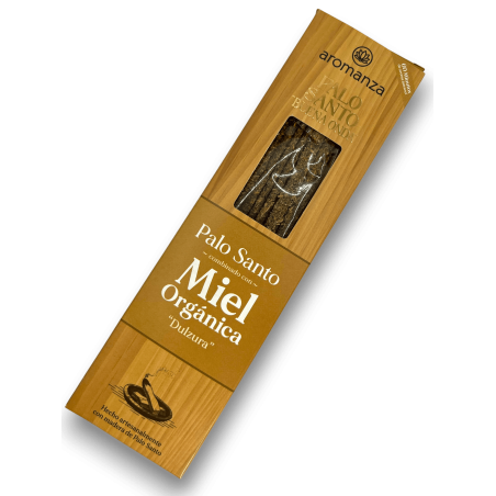 Good Wave Palo Santo Wierook met biologische honingzoetheid Aromanza wierook - 8 stokjes - Iluminarte Argentina