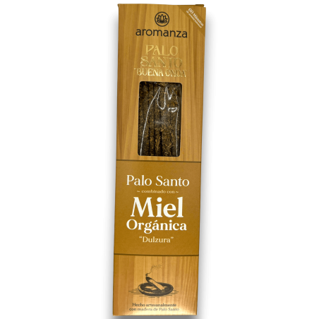 Encens Good Wave Palo Santo avec Miel Bio Douceur Encens Aromanza - 8 bâtonnets - Iluminarte Argentina