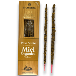 Good Wave Palo Santo Incense with Organic Honey Sweetness Incense Aromanza - 8 sticks - Iluminarte Argentina