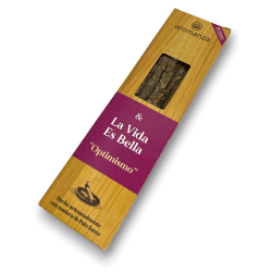 Good Wave Incense Palo Santo with Life is Beautiful Optimism Incense Aromanza - 8 makilak - Iluminarte Argentina