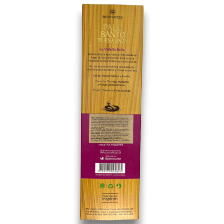 Good Wave Palo Santo Wierook met Leven is Mooi Optimisme Aromanza Wierook - 8 stokjes - Iluminarte Argentina