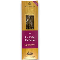 Encens Bona Onda Palo Santo amb La Vida és Bella Optimisme Encens Aromanza - 8 varetes - Il·luminar-te Argentina