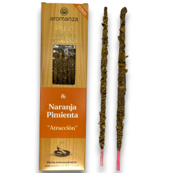 Buena Onda Incenso Palo Santo al Pepe Arancione Attrazione Incensi Aromanza - 8 bastoncini - Iluminarte Argentina