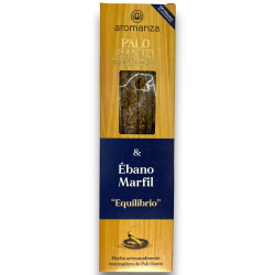 Buena Onda Incenso Palo Santo com Ivory Ebony Balance Aromanza Incenses - 8 sticks - Iluminarte Argentina