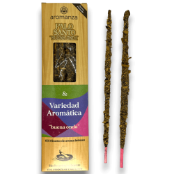 Incienso Buena Onda Palo Santo Variedad Aromática Mix Inciensos Aromanza - 8 varillas - Iluminarte Argentina