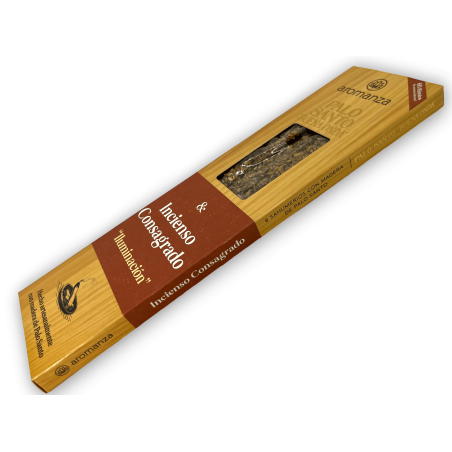Buena Onda Incenso Palo Santo com Incenso Consagrado Iluminação Incensos Aromanza - 8 varas - Iluminarte Argentina