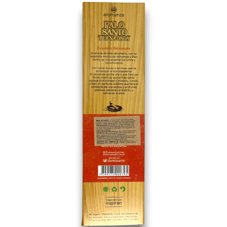 Good Wave Palo Santo Incense with Exquisite Ratnamala Gratitude Incense Aromanza - 8 sticks - Iluminarte Argentina