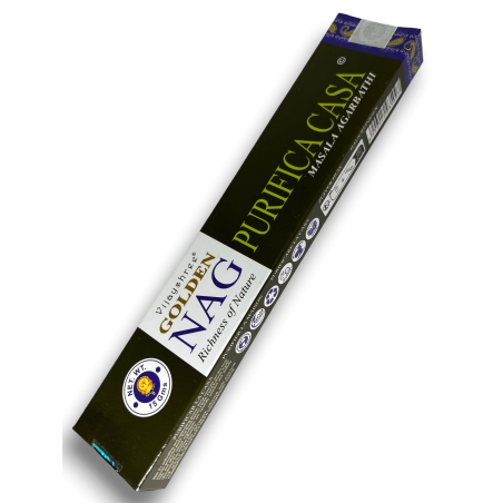 Purify House Incenso GOLDEN NAG Fragrância Purify House Vijayshree - 1 Caixa de 15gr.