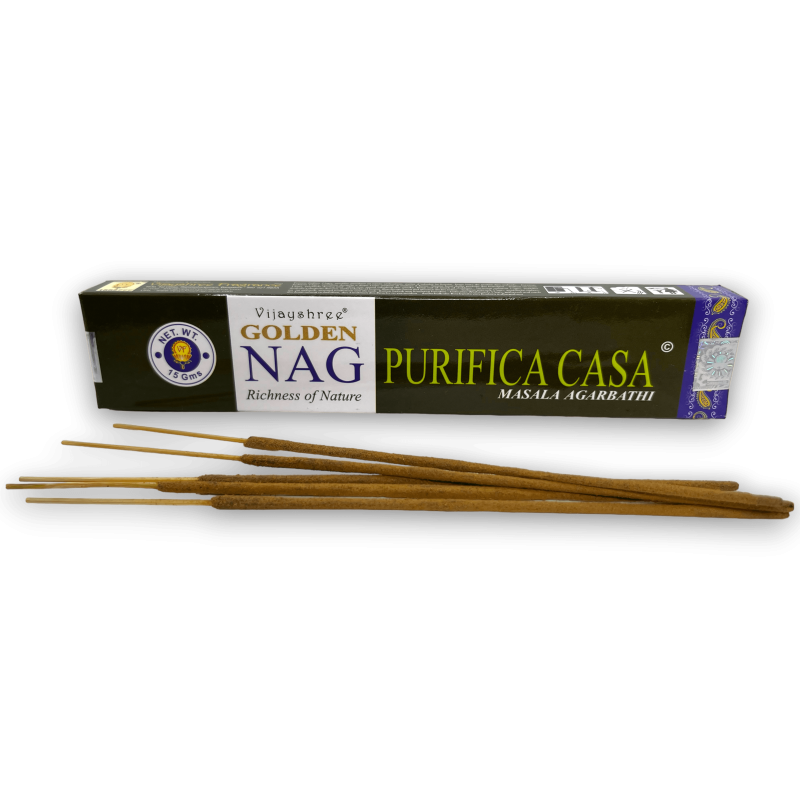 Encens Purifica Casa GOLDEN NAG Purify House Vijayshree Fragrance - 1 Cajetilla de 15gr.-ENCENS GOLDEN-HOSTENATURA