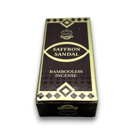 Incienso Dhoop Azafrán Sándalo ANAND Bambooless Incense Saffron Sandal - 1 cajetilla de 15 barritas