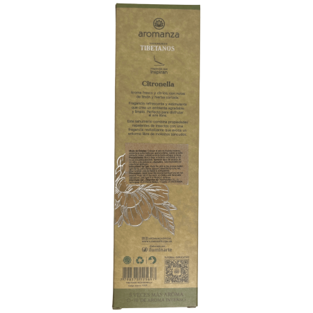 Tibetaanse Wierook Anti Muggen Citronella Wierook Aromanza Argentina - Handgemaakte wierook 8 extra dikke stokjes
