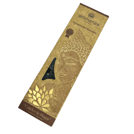 Incienso Tibetano Encanto de Chocolate Calidez de Hogar Inciensos Aromanza Argentina - Sahumerio artesanal 8 varillas gruesas