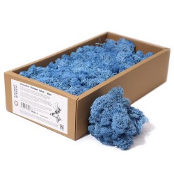 Blauw Rendiermos voor decoratie - 500gr.