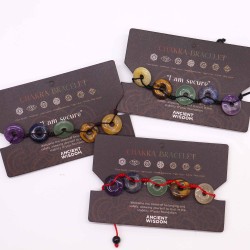 Grand Cercle Chakra Bracelet Pierres - Bracelet Fil