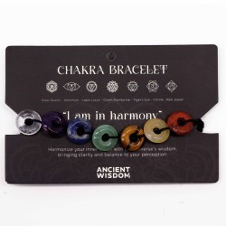 Bracciale Chakra Pietre Mini Cerchi - Bracciale a corda