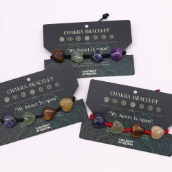 Bracciale Chakra Pietre del cuore - Bracciale a corda