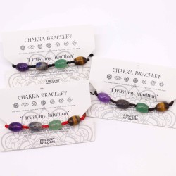 Bracciale con perline Chakra - Bracciale con cordino