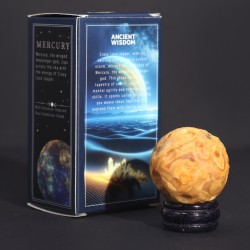 Jasper Planeet Mercurius op gouden zonnesteen 40 mm - Geluk, kansen en communicatie