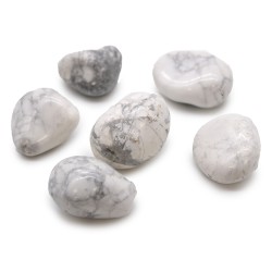 Pedra magnética de Howlite branca grande - Relaxación, sono e meditación - Prezo por pedra