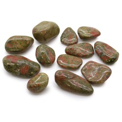 Pedra de Unakite mediana - Chakra do corazón, visión e transformación - Prezo por pedra