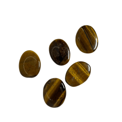 Tiger's Eye Medium Flat Stone - Schutz und positive Energie - Gegen den bösen Blick - Preis pro Stein