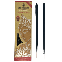 Tămâie tibetană Nectarul zeilor Divine Connection Incense Aromanza Argentina - Arzător de tămâie realizat manual 8 bețe suplimen