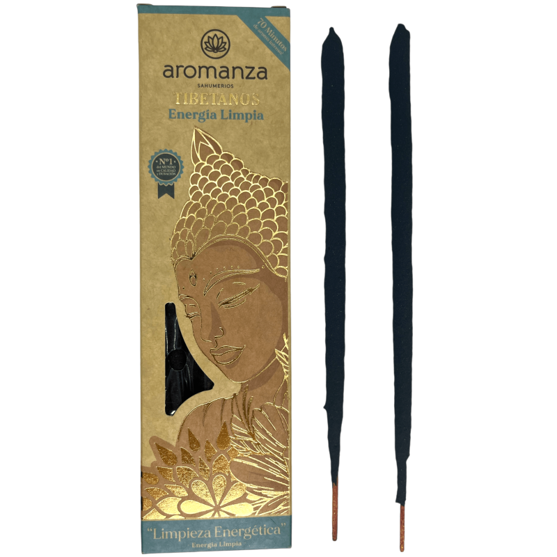 Incenso tibetano de energia limpa Incenso de limpeza energética Aromanza Argentina - Queimador de incenso artesanal 8 varas extr-Incenso tibetano de Aromanza Incense Argentina-HOSTENATURA