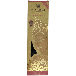 Incienso tibetano rosa real Love Incense Aromanza Argentina - Quemador de incienso artesanal 8 varas extra gruesas