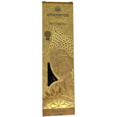 Incienso Tibetano Miel Orgánica Dulzura Inciensos Aromanza Argentina - Sahumerio artesanal 8 varillas extra gruesas