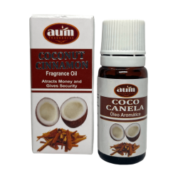 Aceite perfumado de coco e canela AUM FRAGRANCES Attracts Money and Security 10 ml.