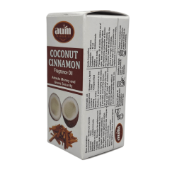 Óleo Fragrância de Coco e Canela AUM FRAGRANCES Atrai Dinheiro e Segurança 10ml.