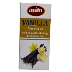 AUM FRAGRANCES Aceite perfumado de vainilla Fomentar o pensamento positivo, o amor e o cariño 10 ml.