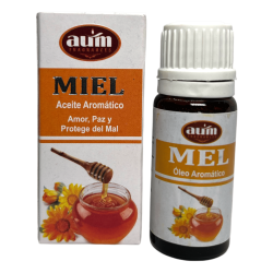 Aceite de Fragancia Miel AUM FRAGRANCES Amor, Paz y Protege del Mal 10ml.