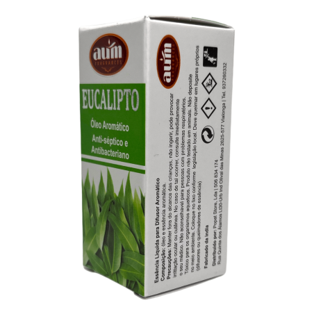 Óleo Fragrância de Eucalipto AUM FRAGRANCES Antisséptico e Antibacteriano 10ml.