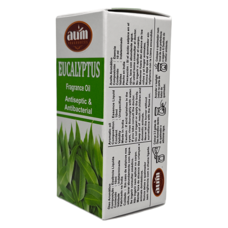 Óleo Fragrância de Eucalipto AUM FRAGRANCES Antisséptico e Antibacteriano 10ml.