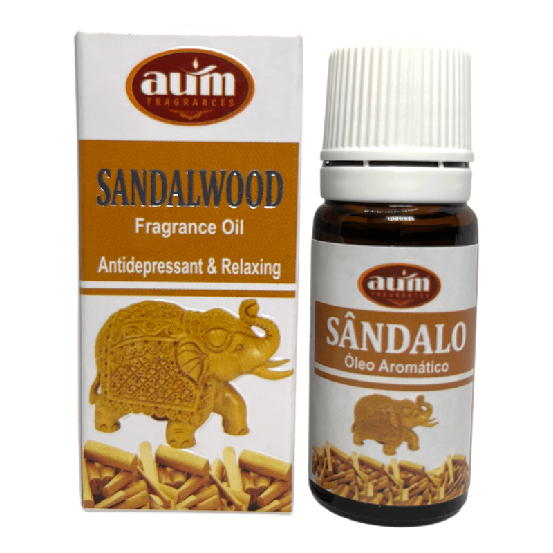 AUM FRAGRANCES Sandalwood Fragrance Oil Antidepressant and Relaxing 10ml.-AUM Fragrances Fragrance Oil-HOSTENATURA