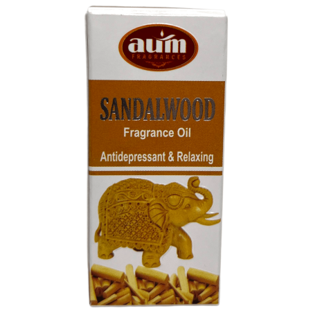 Aceite de Fragancia Sándalo AUM FRAGRANCES Antidepresivo y Relajante 10ml.