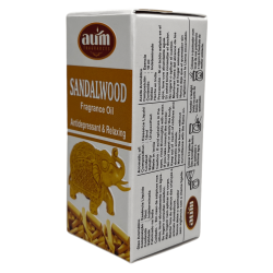 Sandalwood Fragrance Oil AUM FRAGRANCES Antidepressant and Relaxing 10ml.