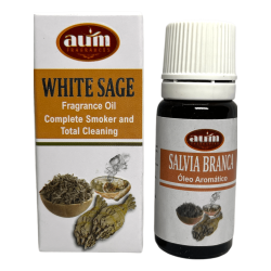 Aceite de Fragancia Salvia Blanca AUM FRAGRANCES Defumador completo y Limpieza Energética Total 10ml.